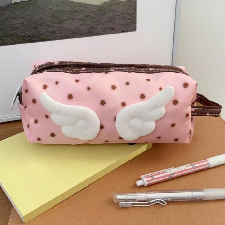 Big Capacity Pencil Case Light Weight Plush Pen Case with Handle Large Pen Pouches Pencil Organizers Travel Makeup Bag