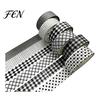 Office Desk Organization Tape 6 Rolls Plaid Washi Set, Grid Checkered Pattern Masking Tape, Self Retro Adhesive Decorative for DIY Crafts, Journal,