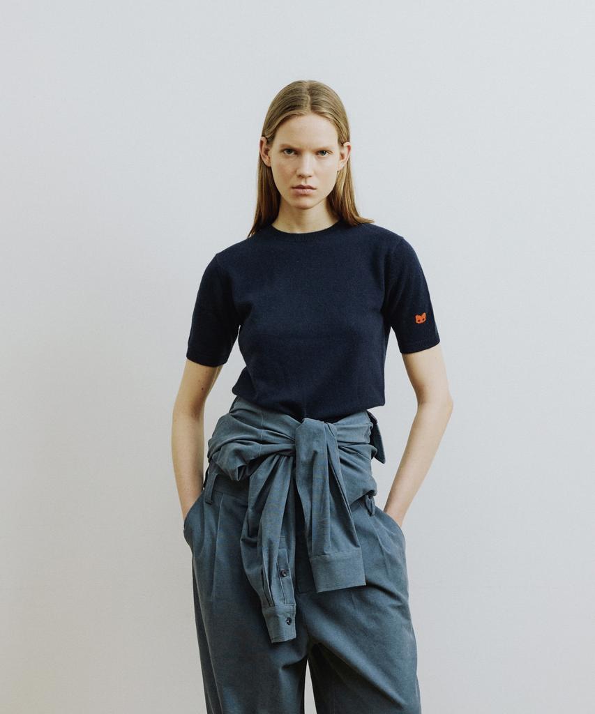 MOLLIOLLI Bori 100% Cashmere Sleeve Knit [Navy]