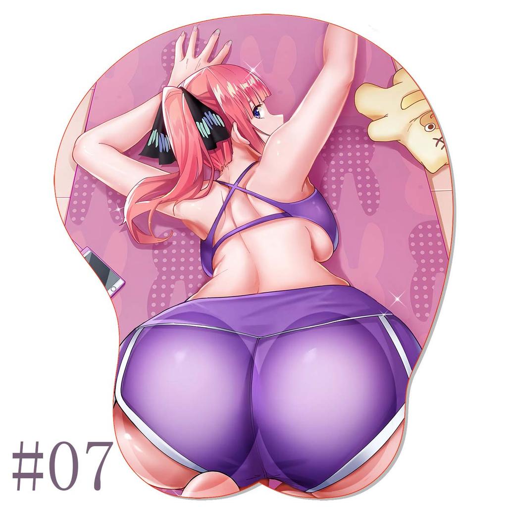 3D Mouse Pad Quintuplets Stereo Mousepad Oppai Boob Rias Gremory Nakano Nino Anime Silicone Wrist Rest BULK Pad Gaming Mouse Mat