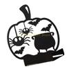 KX4B Halloween Holders Horror Ghostly Bat Spiderweb Black Candlestick Table Centerpieces Tealight Stand Decors