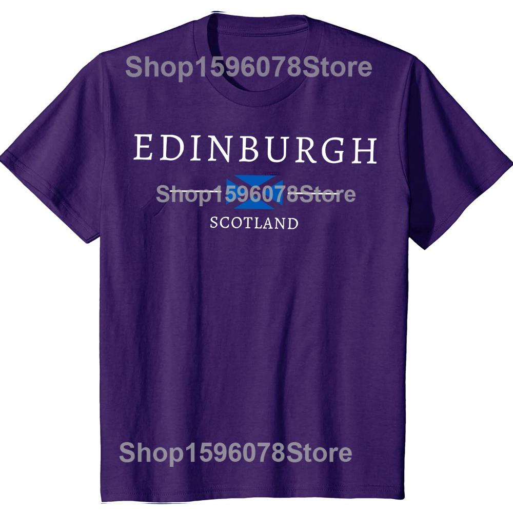 Edinburgh Scotland Tourist Souvenirs Best Friend T Shirts Men Humor Streetwear Tee Shirt Short Sleeve Unisex Loose Clothing