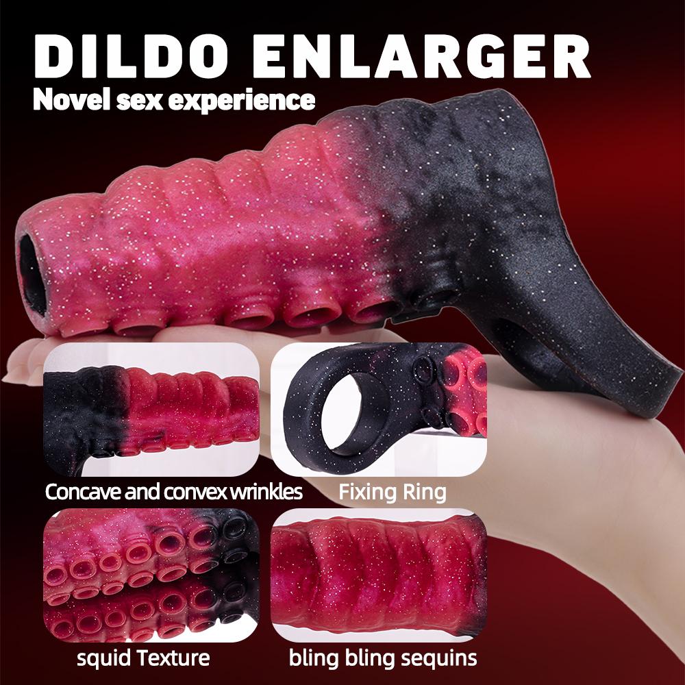 Manșon Penis Caracatiță Masculin Gol Purtabil Manșon Penis Moale Ejaculare Bondaj Extensor/Mărire Penis Jucării Sexuale Pentru Bărbați Gay