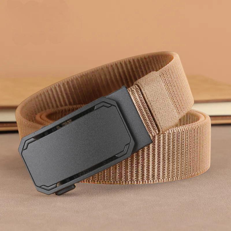 

New Belt for Men s Automatic Buckle Nylon Tactical Braided Belt for Middle-aged and Young People Outdoor Trouser Belt Belt 120cm