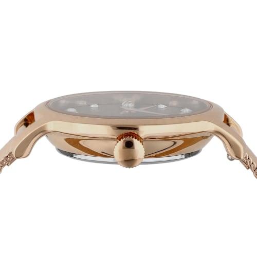 TIMEX Transcend Celestial Watch, 31mm, Black Dial, Brass, Mineral Glass, Quartz Movement, Women's, Pink Gold, TW2V52100, Philippines
