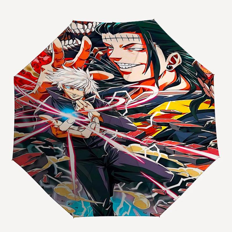 1pc Anime Characters Auto Open Umbrella, Portable Folding Design with Iron Frame for Outdoor Use, Ideal Gift for Fans, Travelers, Daily Use.I055