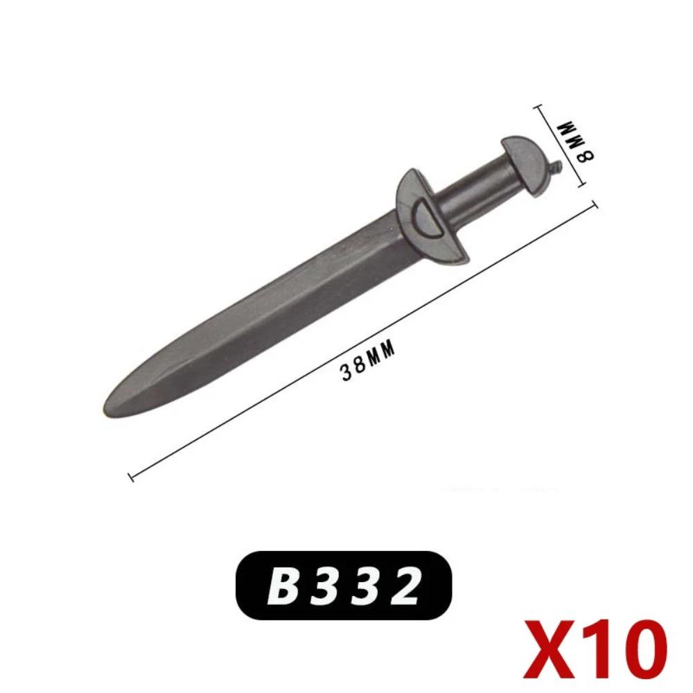 Military Medieval Building Blocks Soldier Warrior Waffen Accessories Sword Battle Axe Hero Villain Series Double-edged Sword Toy