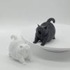 New 3D Cute Yawning Cat Figurine Home Decor Desktop Ornament Printing Cute Cat Desktop Pet