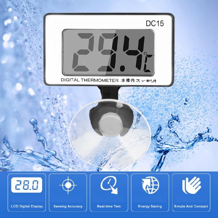 LCD Display Aquariums Thermometers with 30cm Depth Water Resistance For Saltwater Freshwater Tanks With High Sensitivity