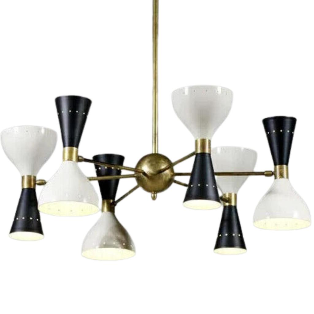 Lustr Diabolo s 12 světly ve stylu stropního svítidla StilNovo Mid Century F