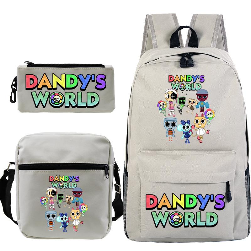

Dandy s world printed fashion children s pencil case messenger bag three-piece set primary and secondary school school bag No Specifications