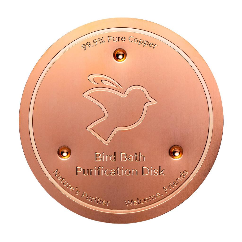 Durability Thick Birdbath Cleaner Triple Support Copper Birdbath Disk Enhances Natural Purification Cuts Cleaning Time