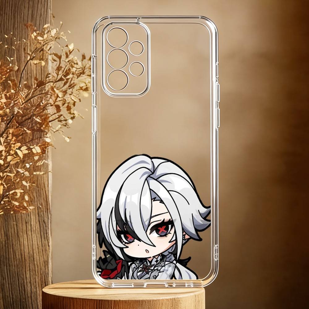 Etui na telefon Arlecchino Genshin Impact do Samsung Galaxy A71, A70, A52, A51, A40, A30 Przezroczyste etui