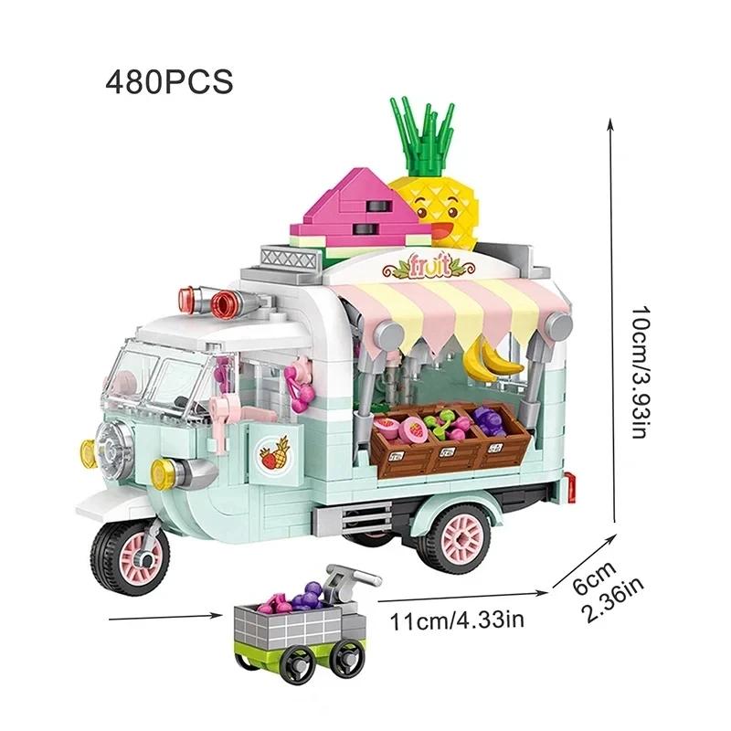 TOYLINX Street & City View Modellbausteine - ABS Kinderbauspielzeug, Mini Kreative Heimdeko Ornamente