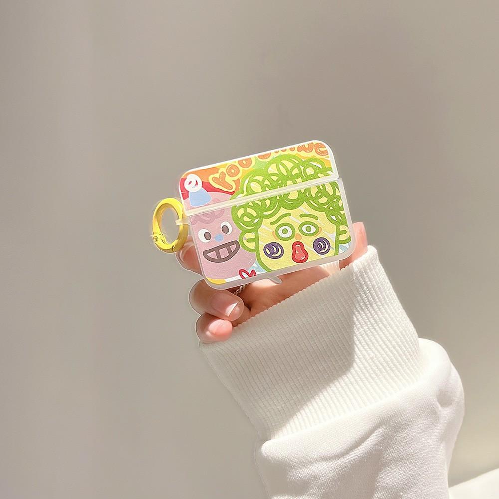 Cute cartoon couple Apple AirPods 1 /1 generation Pro earphone case for new 1st generation earphone case square