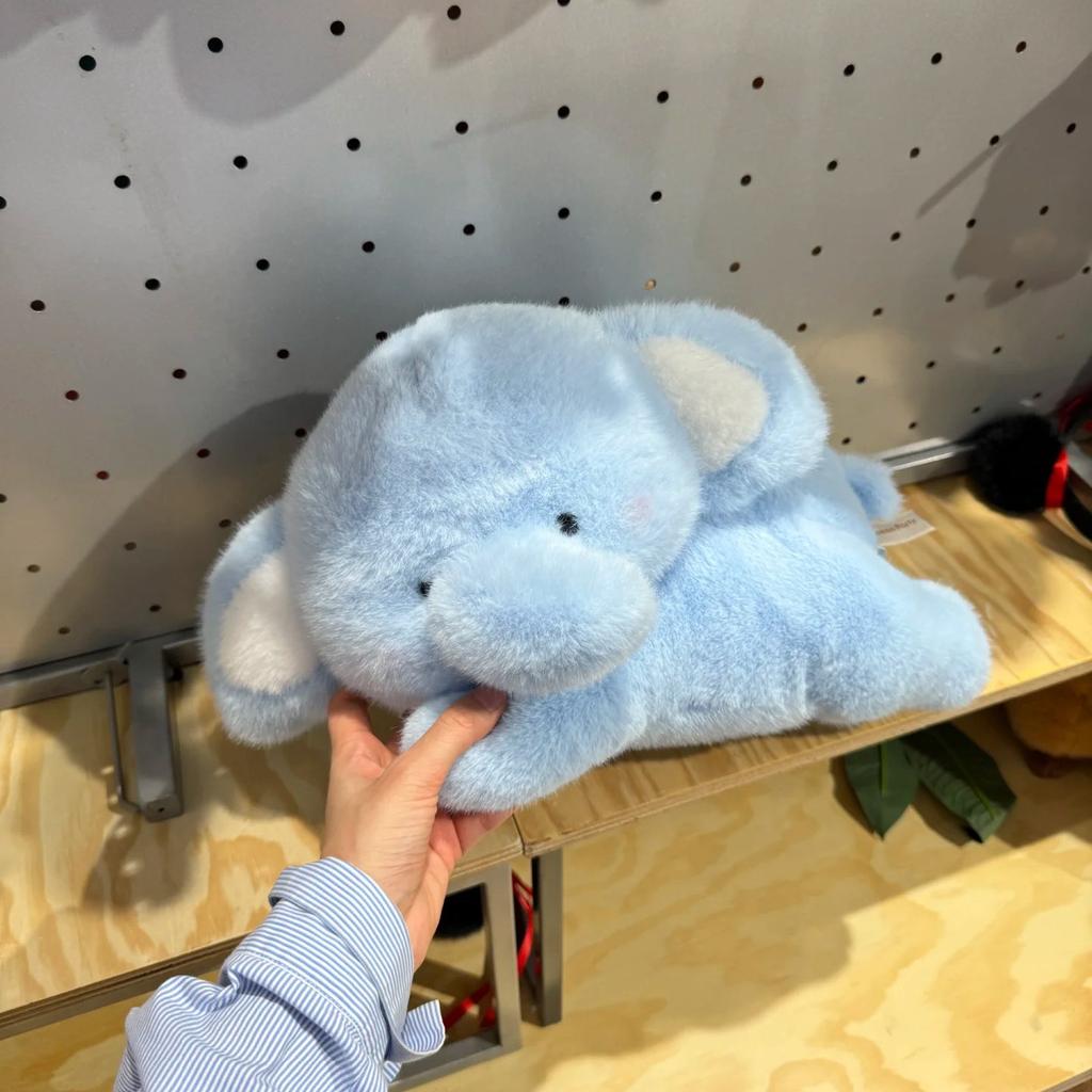 Popular happy baby elephant plush toy doll girl children accompany doll table with doll large throw pillow