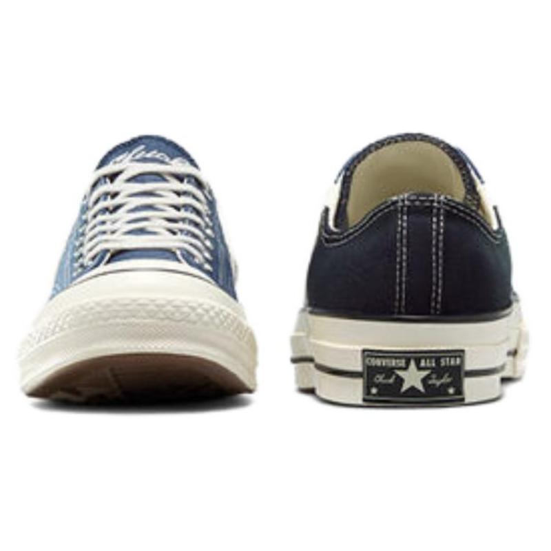 Converse Chuck 70 Canvas Comfortable and Versatile Low-Top Lifestyle Casual Shoes Unisex Blue Black & White