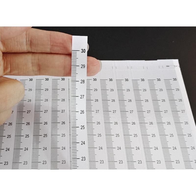 Waterproof Self-Adhesive Scale Ruler Sticker - Midpoint Measurement Marker.
