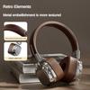2024 New Classic Over Ear Headsets Studio Dj Stereo Bluetooth5.3 Wireless Retro Headphones Touch Control Type C Earphones