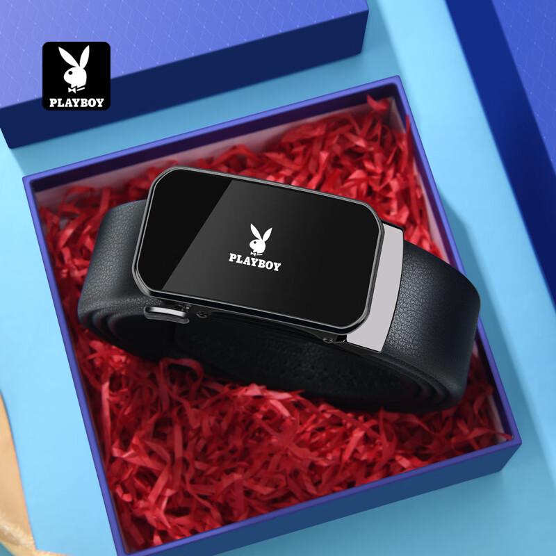 

PLAYBOY Men s Automatic Buckle Leather Belt Gift Set 110cm+