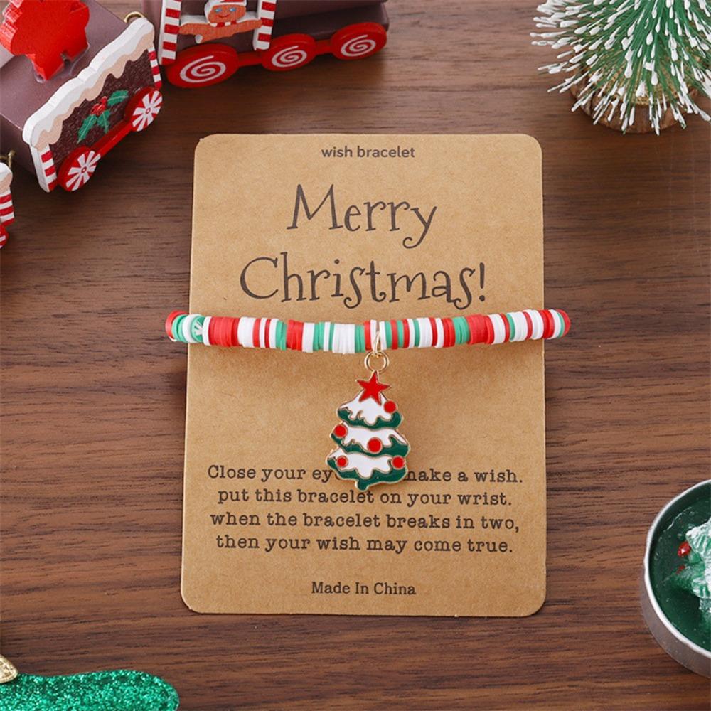 

1 Christmas Bracelet, Christmas Tree Pendant Bracelet, Personalized Cute Bracelet