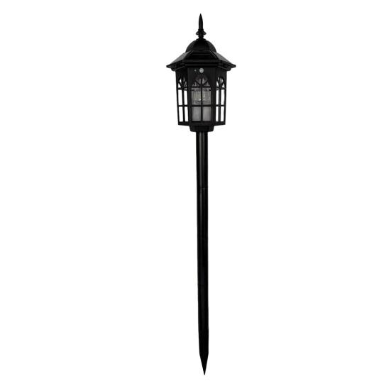 Solar Vintage Garden Stake Light, Motion Sensor Pathway Lamp, Waterproof Outdoor LED Lantern for Yard Patio Pathway Decor