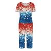 2 Piece Sets For Women Short Sleeve Top And Pants With Pockets Workout Soft  Print Sets