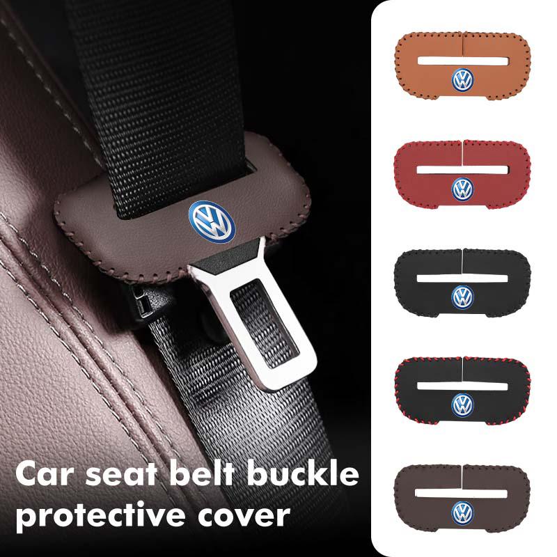 Valve Stems Caps Car Seat Belt Buckle Protector Scratch Resistant Accessories For Volkswagen VW Golf 4 5 6 7 Polo Jetta Sagitar LB0