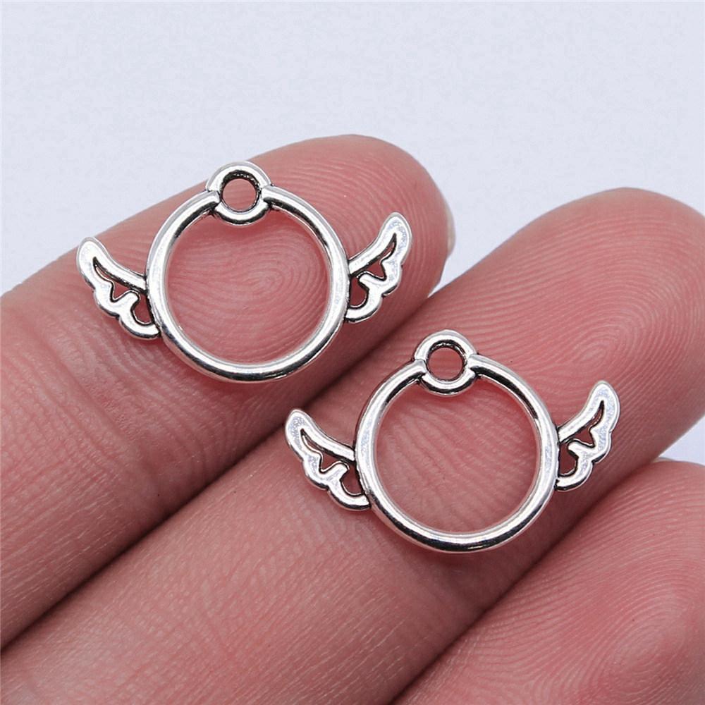 Small Angel Wings Fairy Detail Charm Antique Bronze Zinc Alloy Jewelry Making Supplies Jewelry Making Accessory Charms