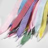 Colorful Checkered Shoe Laces Wide Flat Polyester Shoelaces Sneakers Laces Replacement For Adult Footwear Decoration