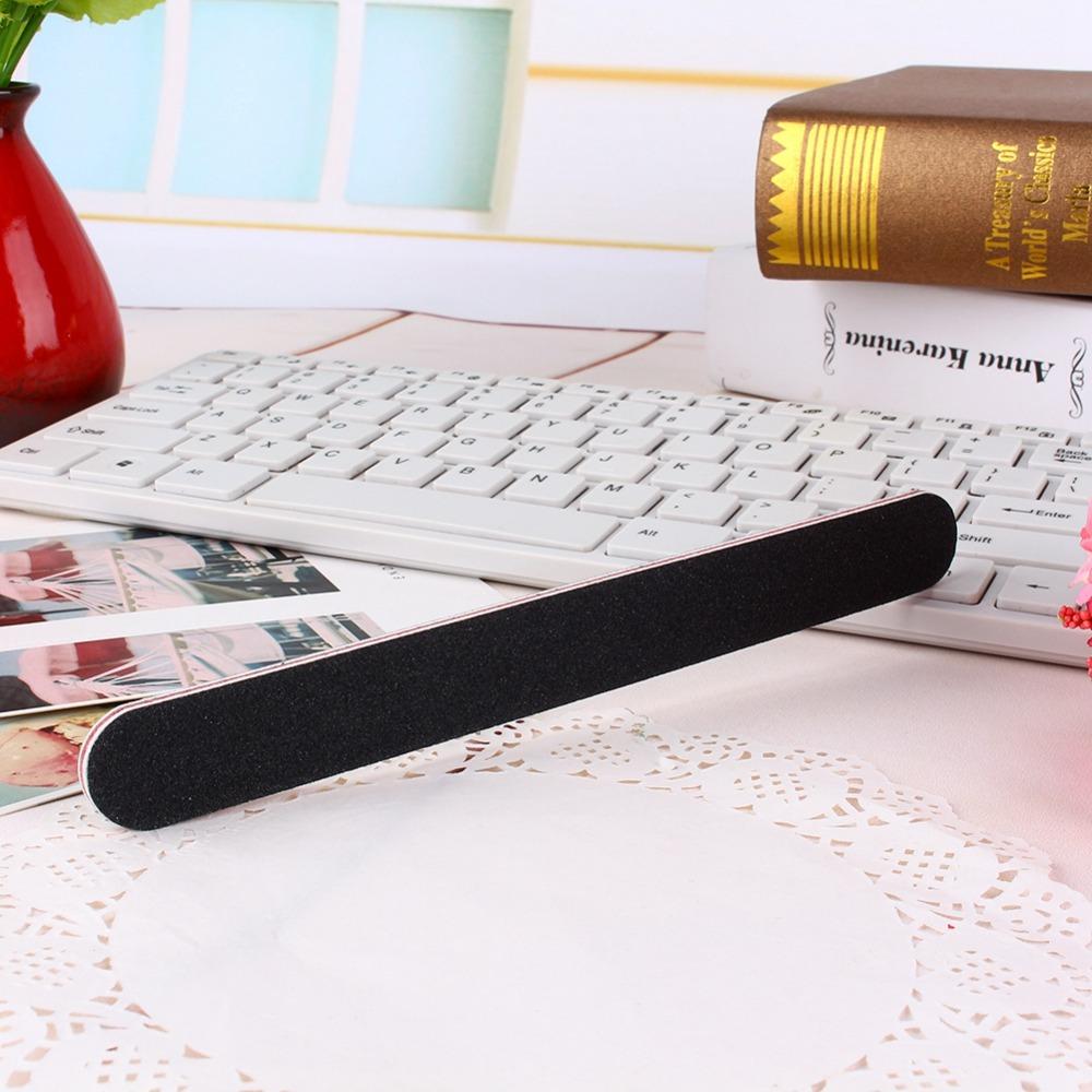 20pcs Double Sided Emery Board File 100/180 Grit Nail Sanding File For Gel Manicure