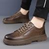 Fashion New Arrival All-match Oxfords Flats Handmade Leather Mens Sneakers Classic Men's Walking Shoes Lace-Up Male Skate Footwear