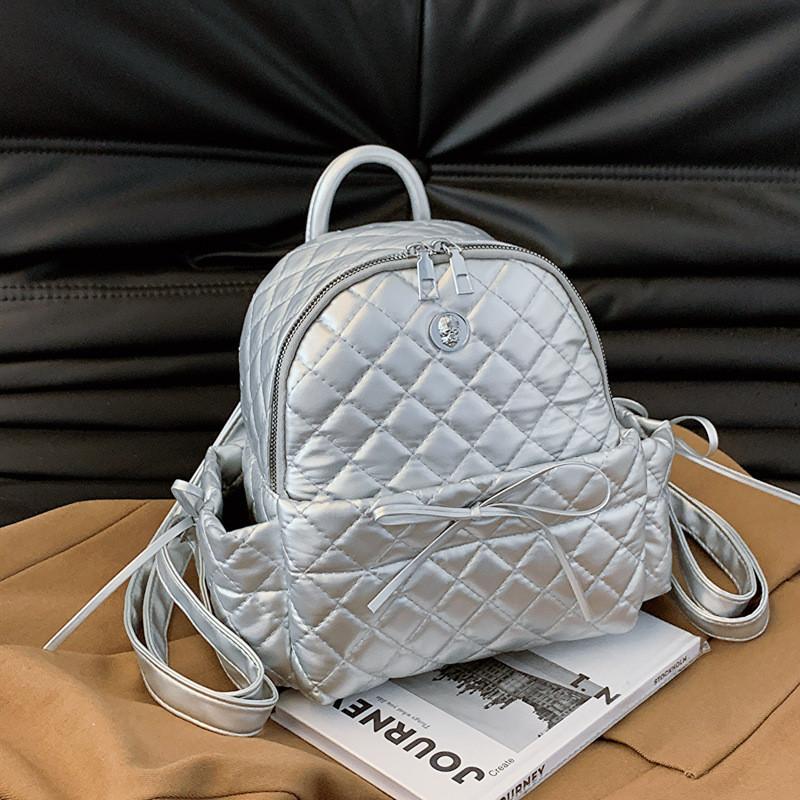 Chic And Elegant Pu Leather Women's Bag 2024 Spacious Casual Shoulder Backpack