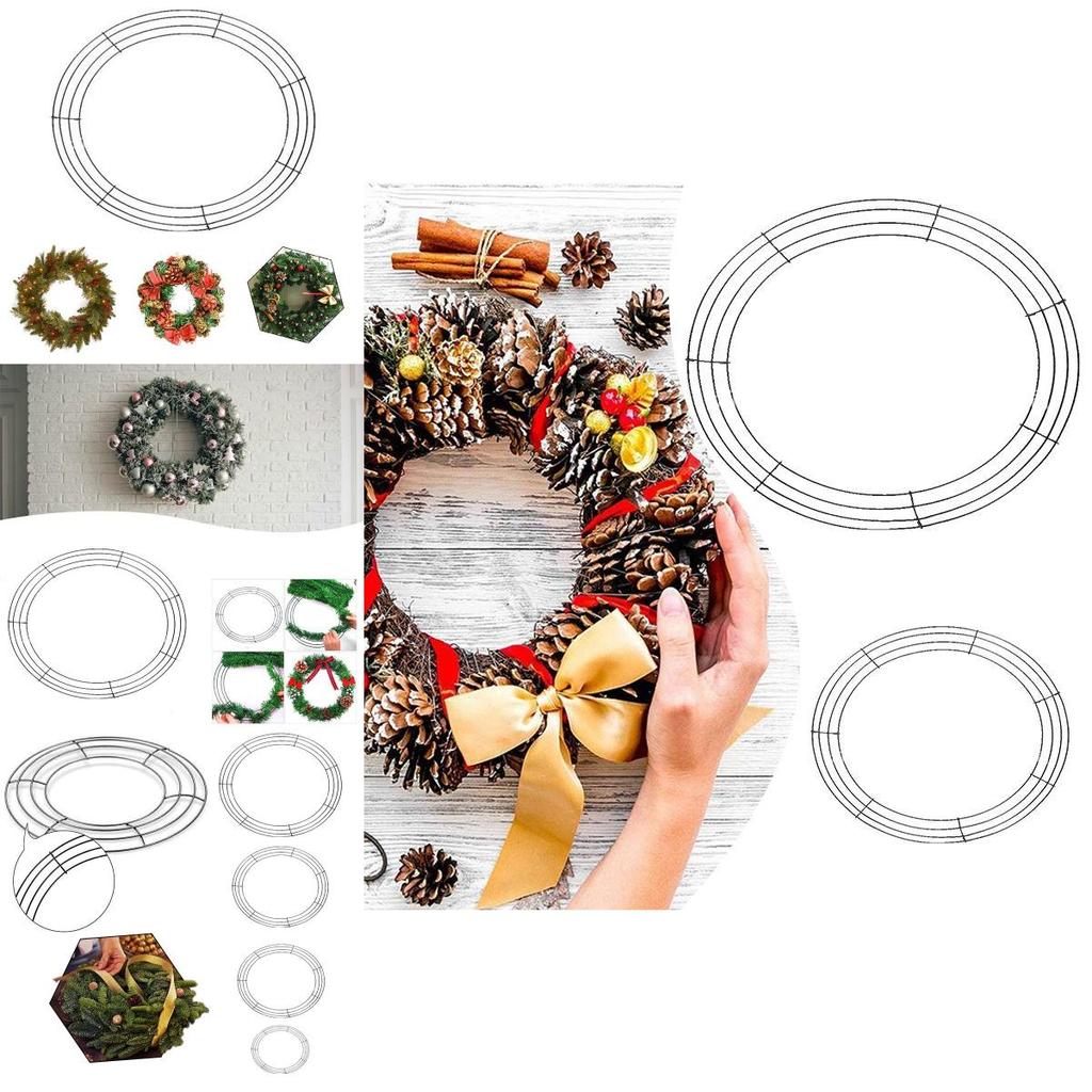 Hoop Metal Garland Round Iron Ring Diy Christmas Decoration  Wire Wreath Frame