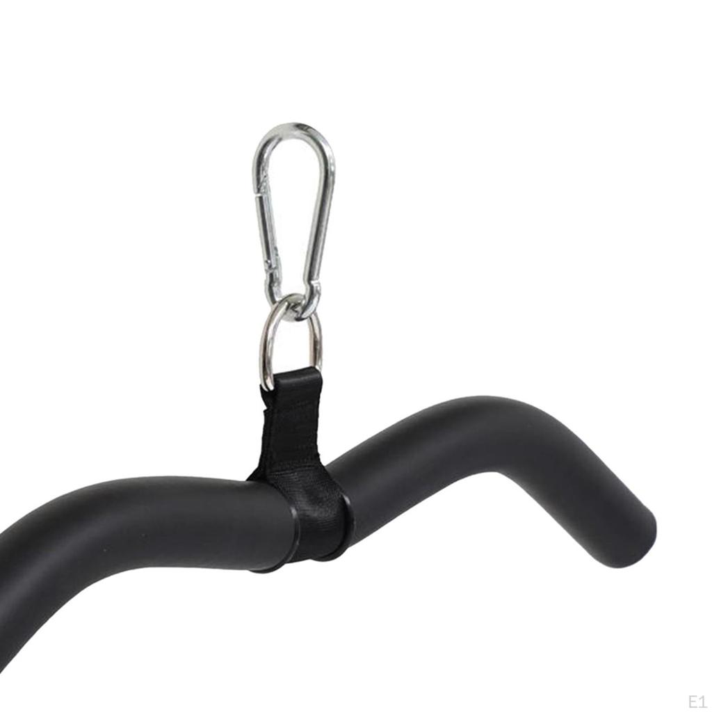 LAT Bar Cable Machine Attachment, Pulldown with Full Rotation and Rubber Handle for Gym,