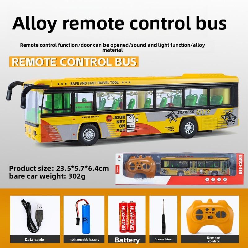 Simulation Alloy City Sightseeing Bus Model Toy With Sound And Light Functions