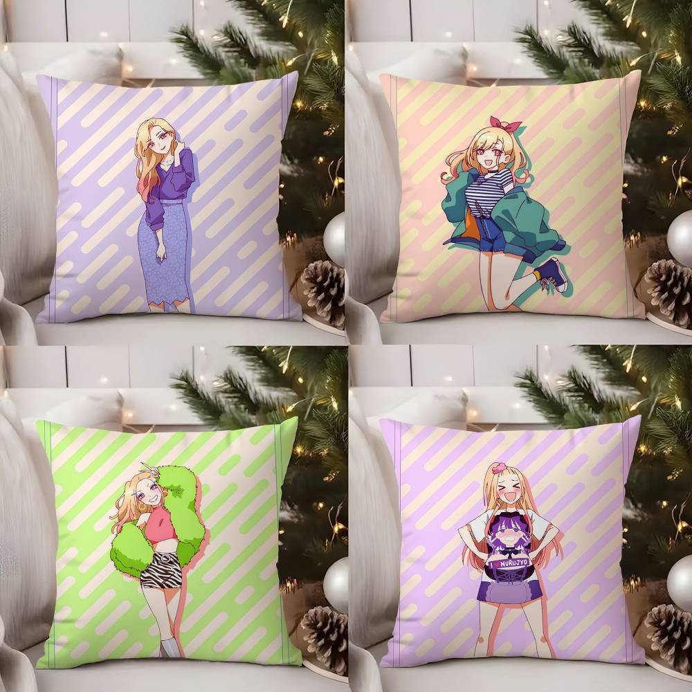 My D-Dress Up Darling Pillow Case Plush Fabric Soft Double Sided Print Home Sofa High Quality Cushion Cover Throw