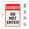 1pc Danger Warning Metal Sign Don't Enter Plaque Vintage Painting Decoration for Garage Garden Cafe Club Bar 8×12 Inch