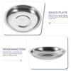 Disc Set Stainless Steel Saucer Dessert Dishes Spice Kitchen Tableware Seasoning Soy Spices