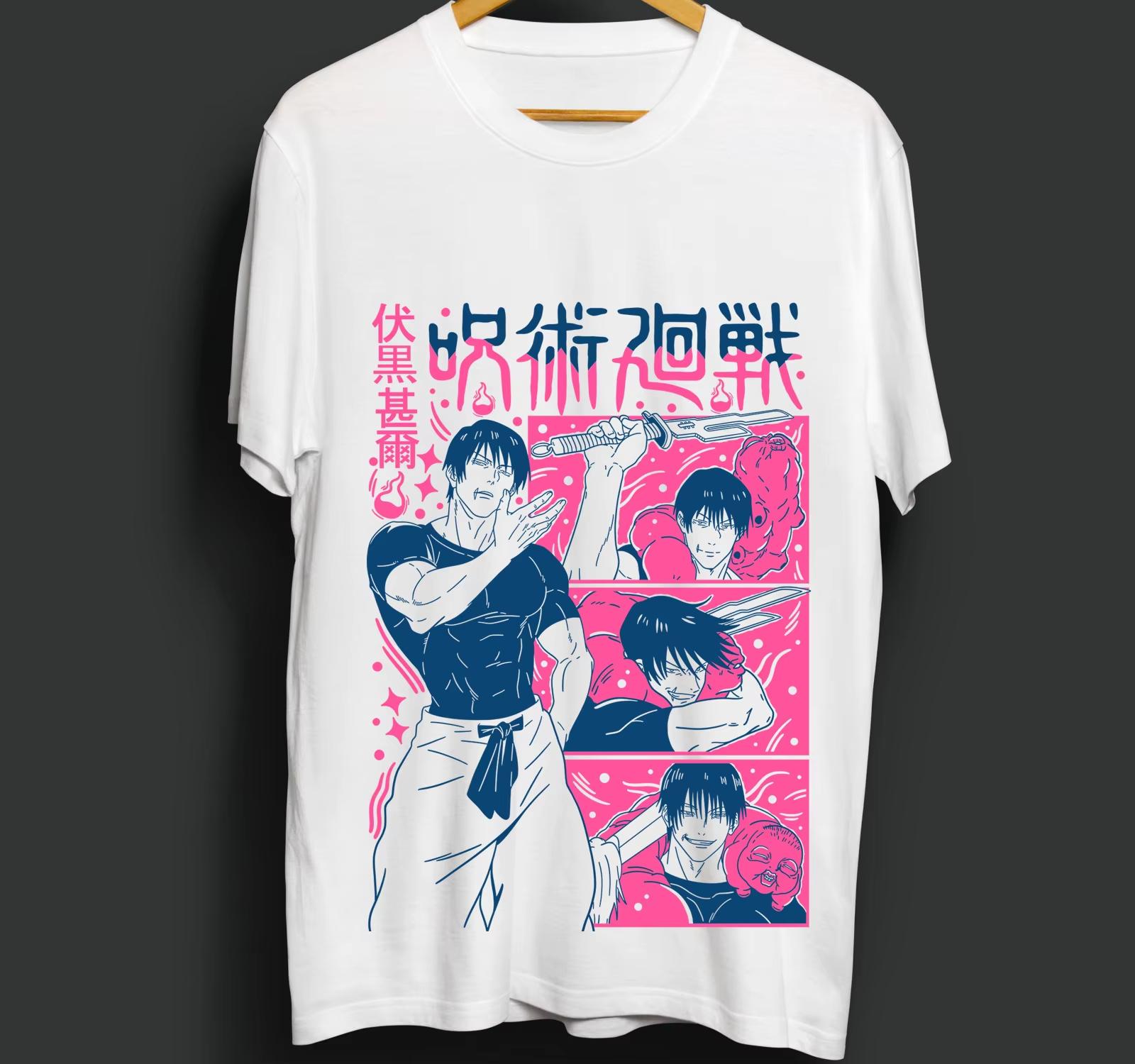 

Тренд Лето 2025 Косплей Аниме Фушигуро Тоджи Футболка Магическая битва Аниме Ужасы Подарки Короткий рукав Все размеры Графические футболки 4XL