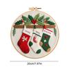 Kit Punto Croce di Natale Kit per Principianti di Ricamo Set Ricamo Stampato Set Artigianale per Addobbi di Natale Fai da Te per Principianti Adulti