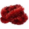 High-quality Christmas Tree Chain Made of Thin-cut Metalized Foil In Red, 2.7 M