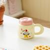 Cartoon Ceramic Cup High Value Water Cup Creative Mug with Ceramic Lid Student Girl Gift Cup Drinking Water Cup