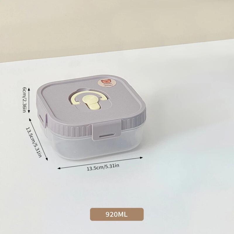 2/3 Compartment Fruit Food Container Kids Students Reusable Square Plastic Bento Lunch Box Microwave Heatable For School Picnic