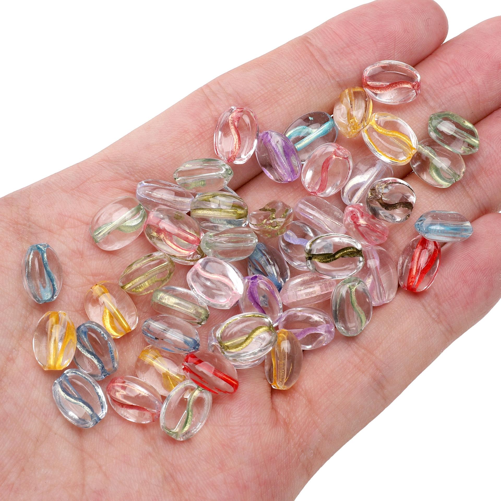 Glass Coffee Bean Beads Stringing Beads & Loose Beads DIY Materials Phone Chains Key Chains Bracelets Handmade Pendants Accessor 20pcs