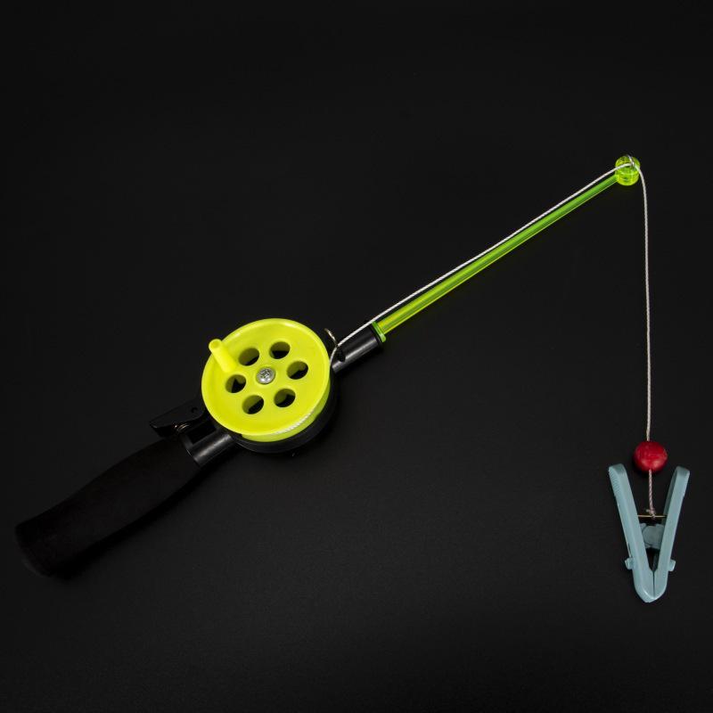 Portable Mini Plastic Crab & Lobster Fishing Rod with Nylon Line & Bait Clip