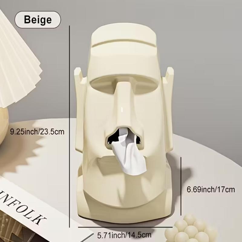 Household Tissue Box Creative Stone Figure Paper Towel Box Living Room Bedroom Table Decorative Simple Modern Style Tissue Box