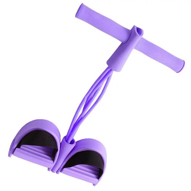 Multifunctional Fitness Foot Pedal with 6 Resistance Bands for Sit-ups, Belly Toning, and Arm Exercises