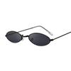 Vintage Small Oval Sunglasses Woman Fashion Brand Metal Frame Clear Black Lens Shades Sun Glasses Female Eyewear Uv400