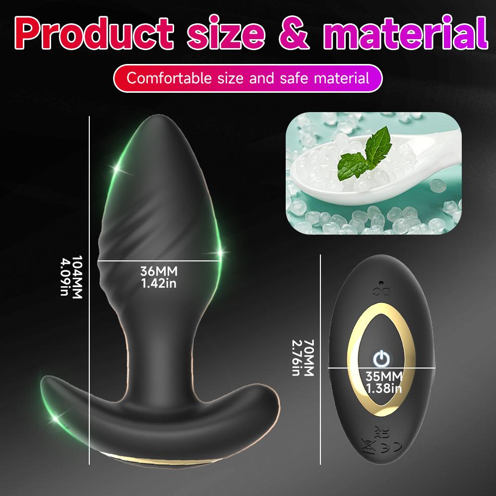 360° Rotation Butt Plug Vibrator Prostate Massager Masturbation 9 Speeds APP Wireless Anal Vibrator Sex Toy Adult Supplies